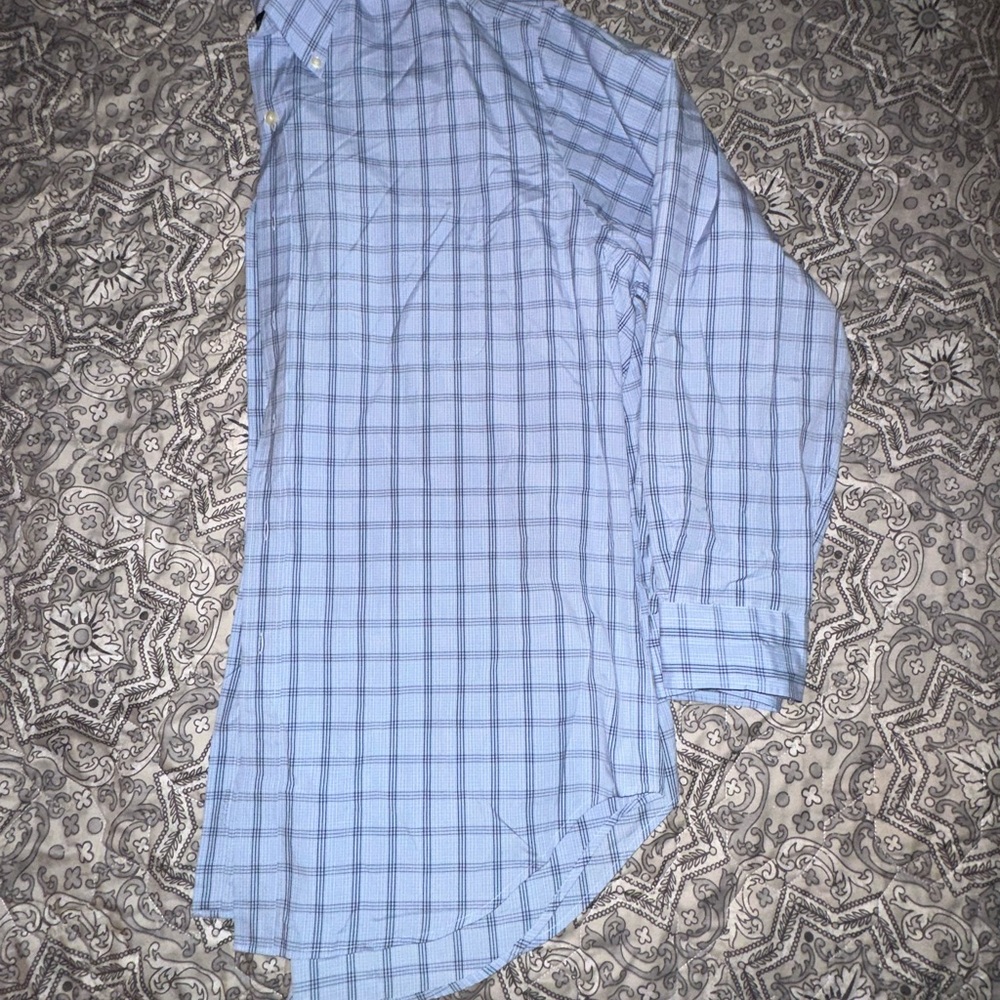 Austin Reed Sky Blue Checkered Shirt